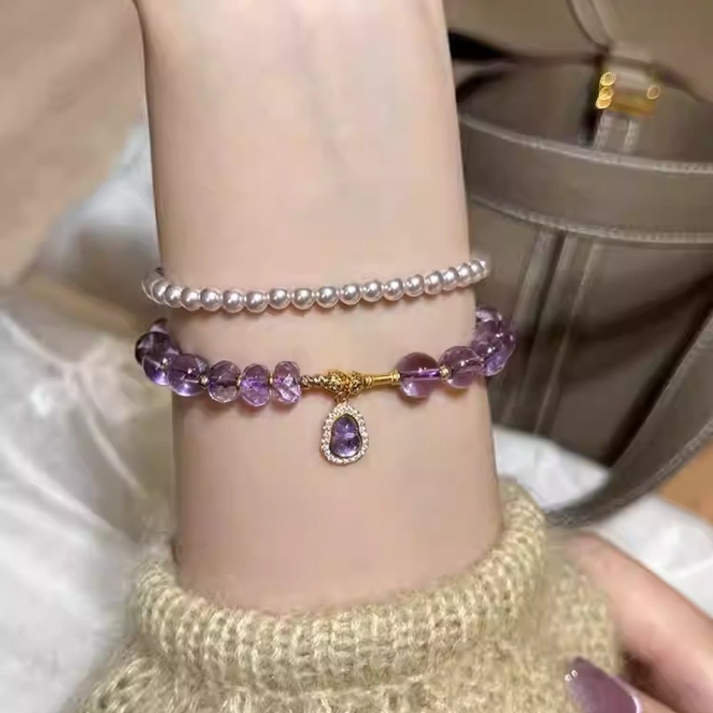 Amethyst Gourd Blessing Bracelet