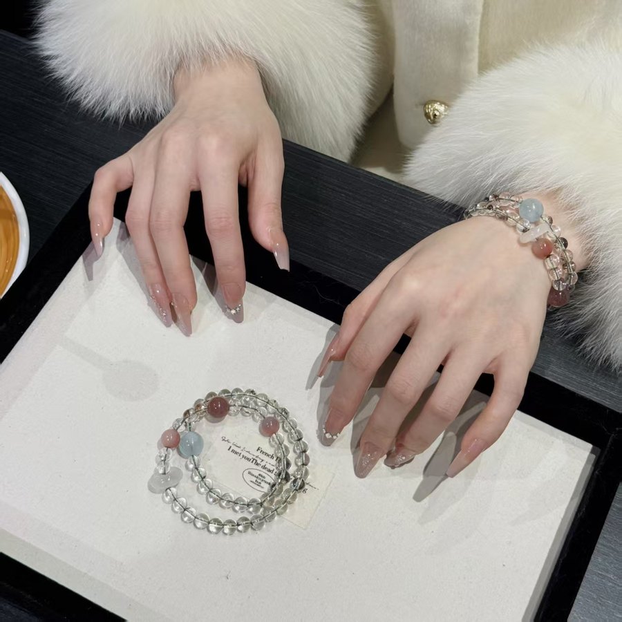 Green Phantom & Aquamarine Double Bracelet — in the signature gift box