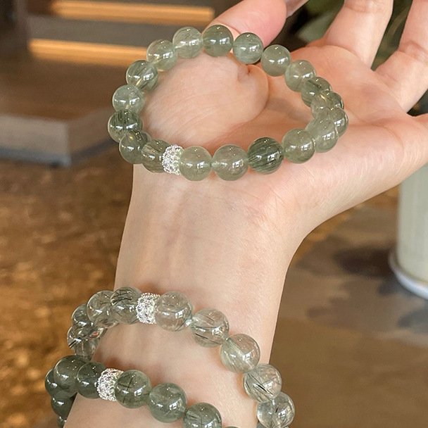 Green Rutilated Quartz Vitality Bracelet — styled view
