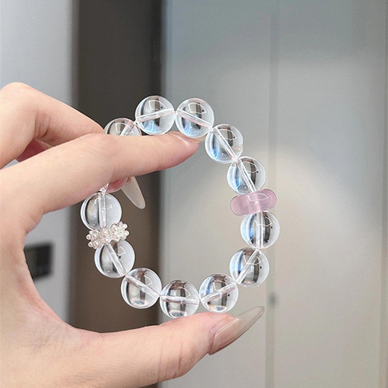 White Crystal Peace Buckle Bracelet