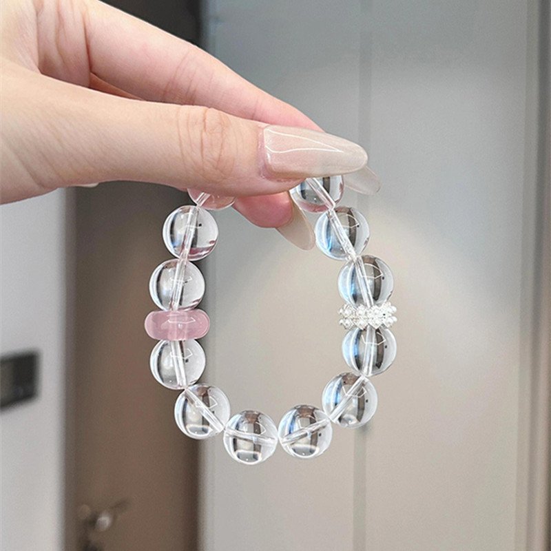 White Crystal Peace Buckle Bracelet