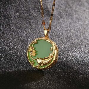 Green Jade Koi Lucky Necklace